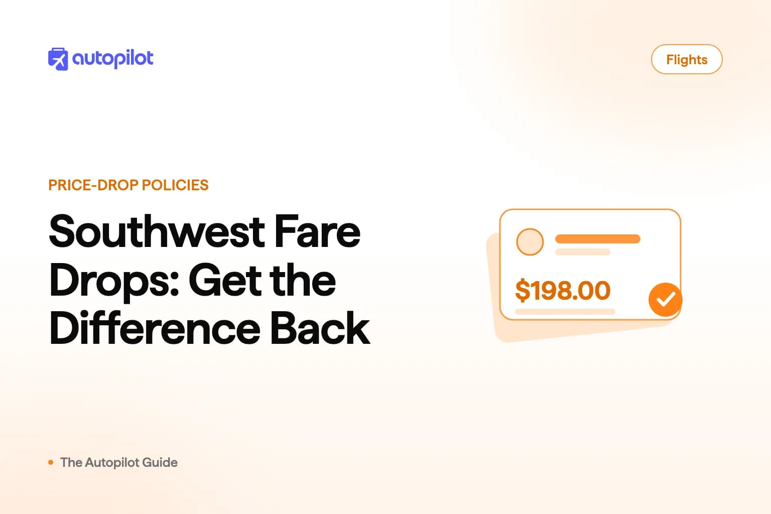 Illustration of a Southwest fare dropping after booking with the difference returned as flight credit or points