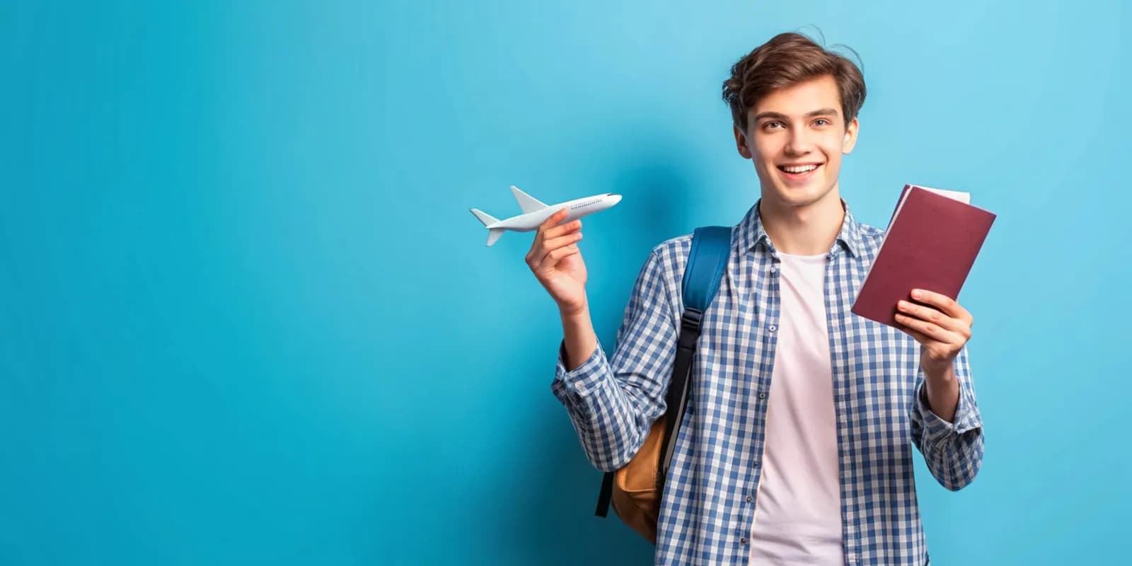 student holding a toy plane - How To Travel On A Budget
