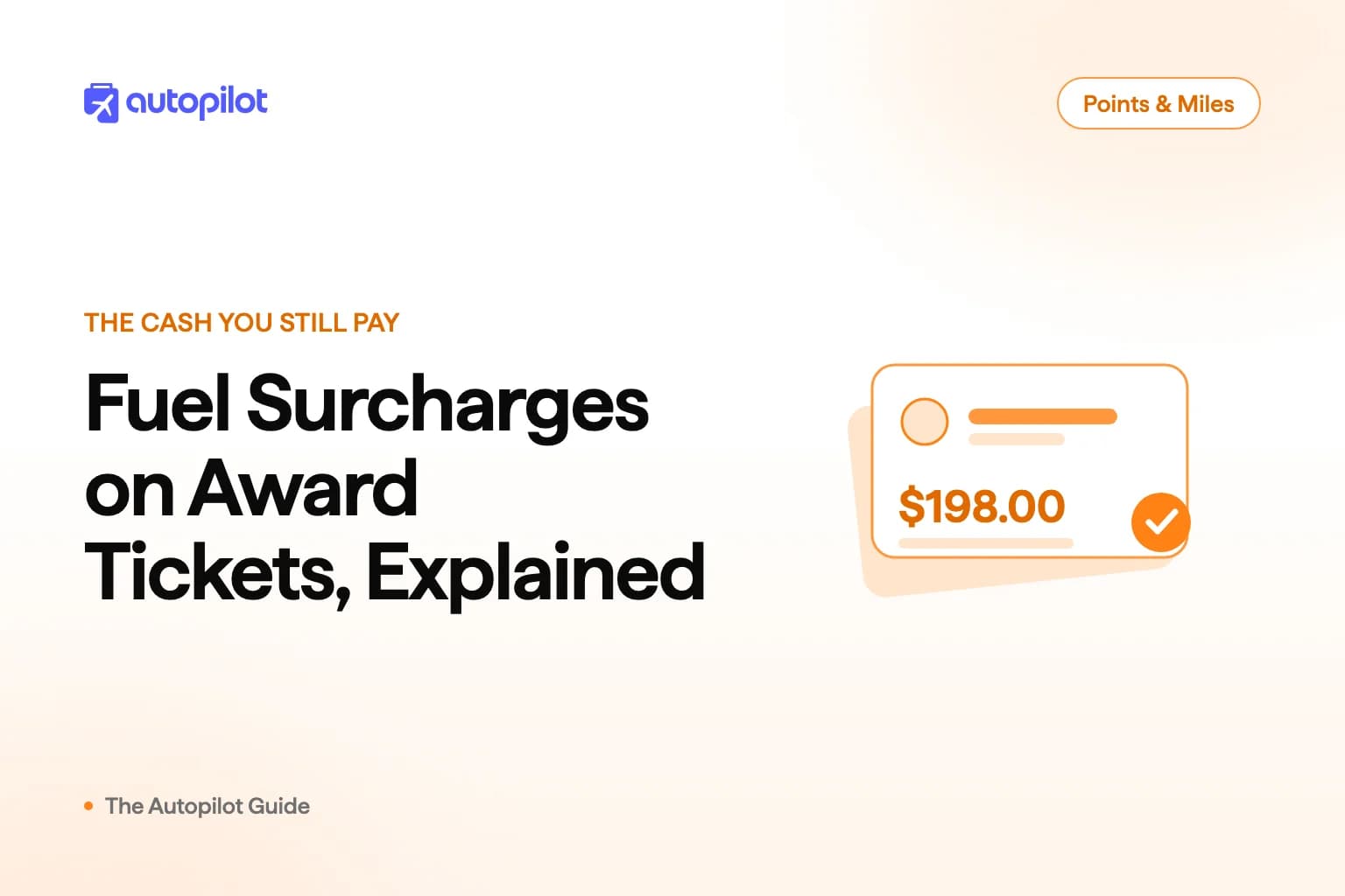 An award ticket receipt showing a miles total beside a separate cash line for carrier-imposed surcharges and government taxes